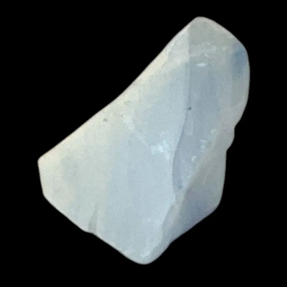 Pale Blue‎ Art Glass Cullet Glowing Manganese Slag Glass #5GM7